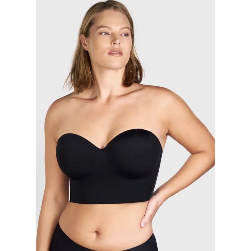 HSIA Longline Strapless Underwire Full Coverage Corset Bra Black 44DD NWT